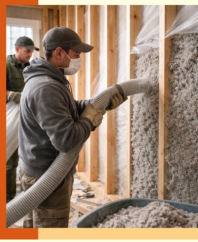 Утепление каркасного дома эковатой в Йошкар-Оле — качественно и надолго