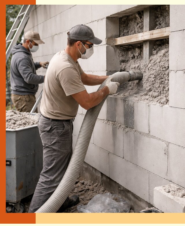 Утепление дома из газобетона эковатой в Йошкар-Оле