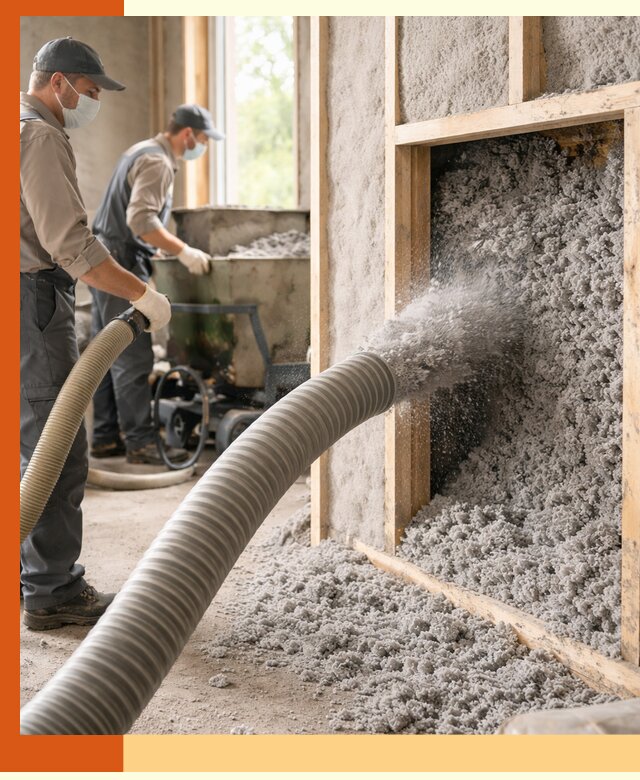 Утепление коттеджа эковатой в Йошкар-Оле с гарантией качества