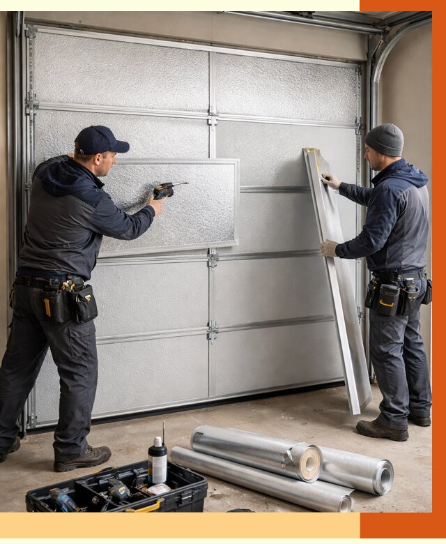 Утепление гаражных ворот в Йошкар-Оле от 8027 руб/м2 — надежно и быстро | ТепломастерШкр