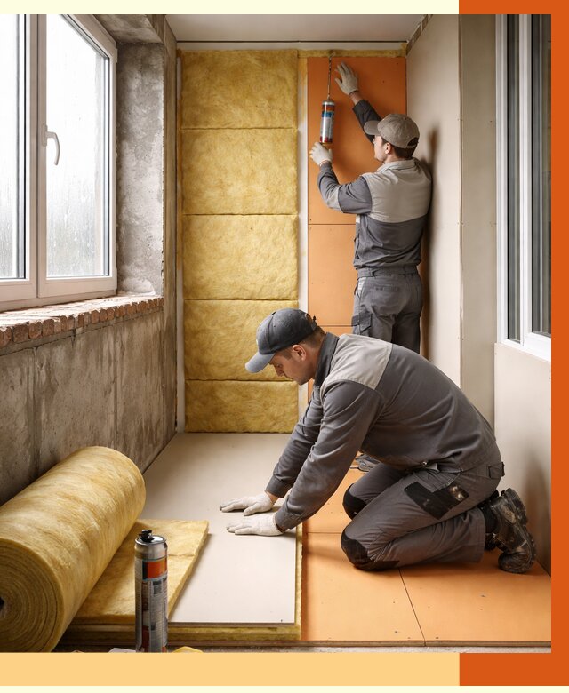 Утепление лоджии под ключ в Йошкар-Оле от 6647 руб/м2 — комплексное решение | ТепломастерШкр