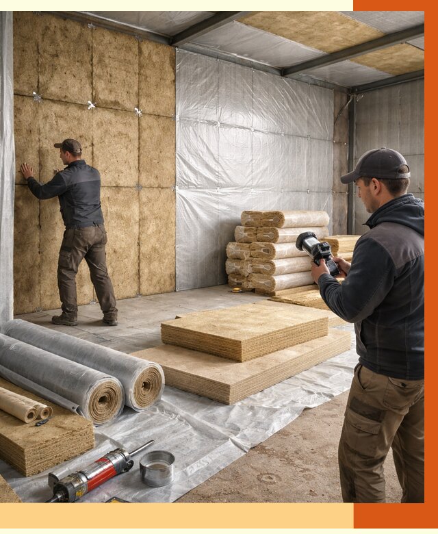 Утепление теплого склада в Йошкар-Оле под ключ от 11760 руб/м² | ТепломастерШкр