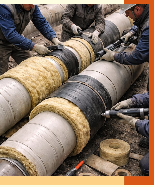 Утепление трубопровода в Йошкар-Оле под ключ от 1892 руб. — надежно и выгодно | ТепломастерШкр