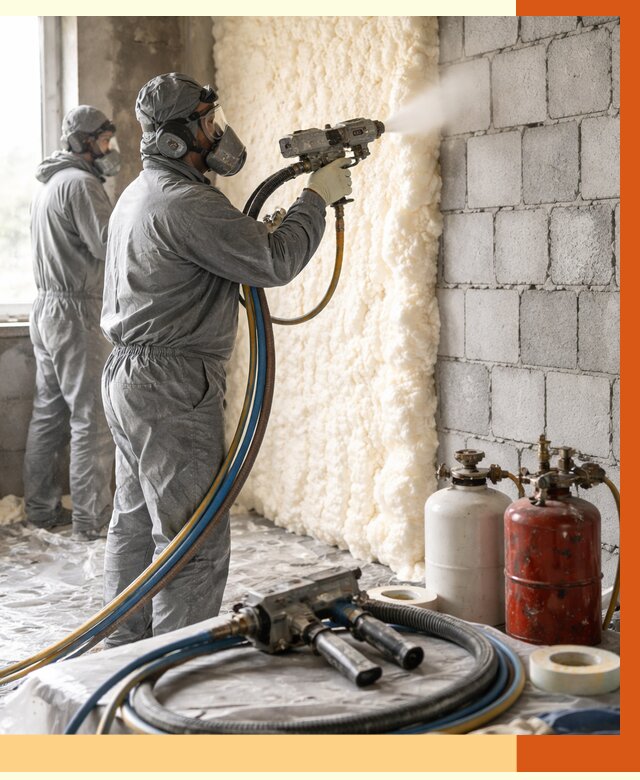 Утепление блочной стены ППУ в Йошкар-Оле от 4346 руб./м² — ТепломастерШкр