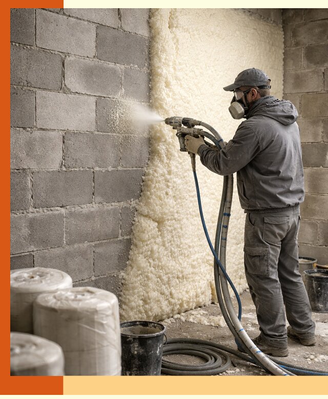 Утепление блочной стены ППУ в Йошкар-Оле качественно и надёжно