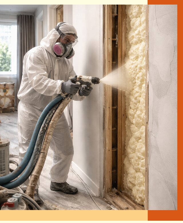 Межстеновое утепление ППУ в Йошкар-Оле от 2812 руб/м2 — межстенное утепление под ключ | ТепломастерШкр