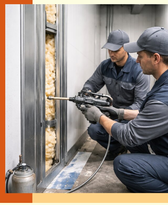 Заполнение пустот холодильных панелей в Йошкар-Оле специализированной пеной