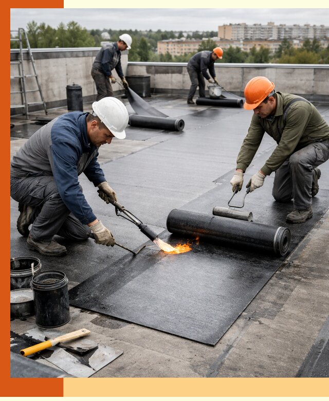Профессиональная гидроизоляция плоской кровли в Йошкар-Оле