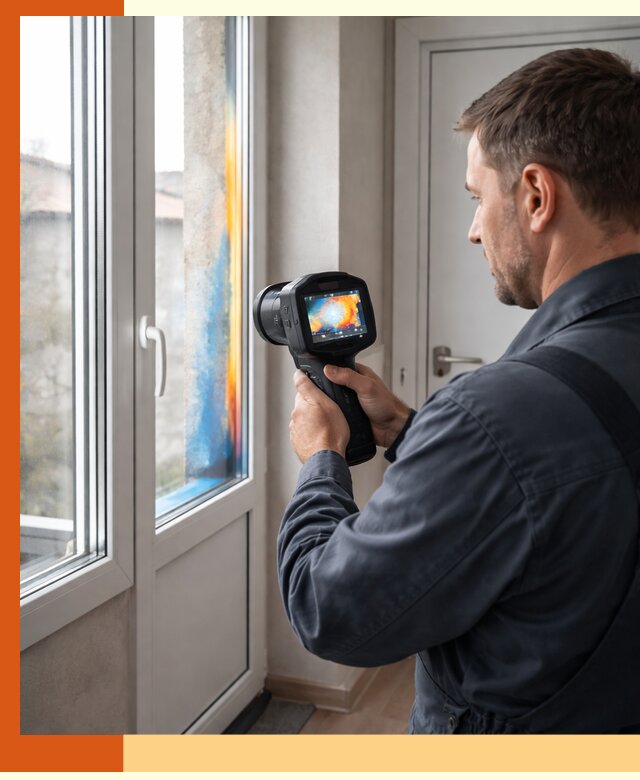 Тепловизионное обследование окон и дверей в Йошкар-Оле
